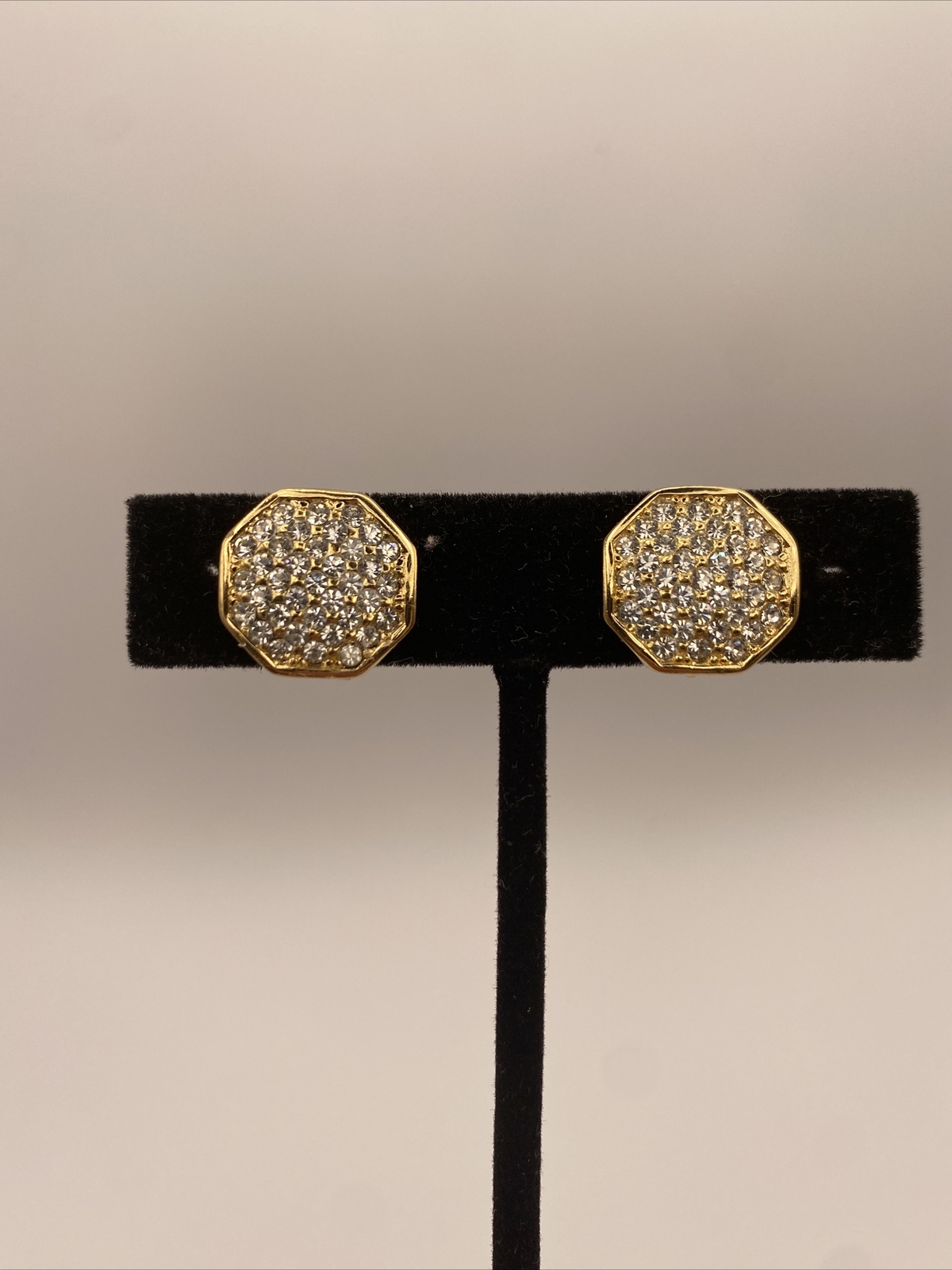 Vintage Christian Dior rhinestone earring clup on… - image 1