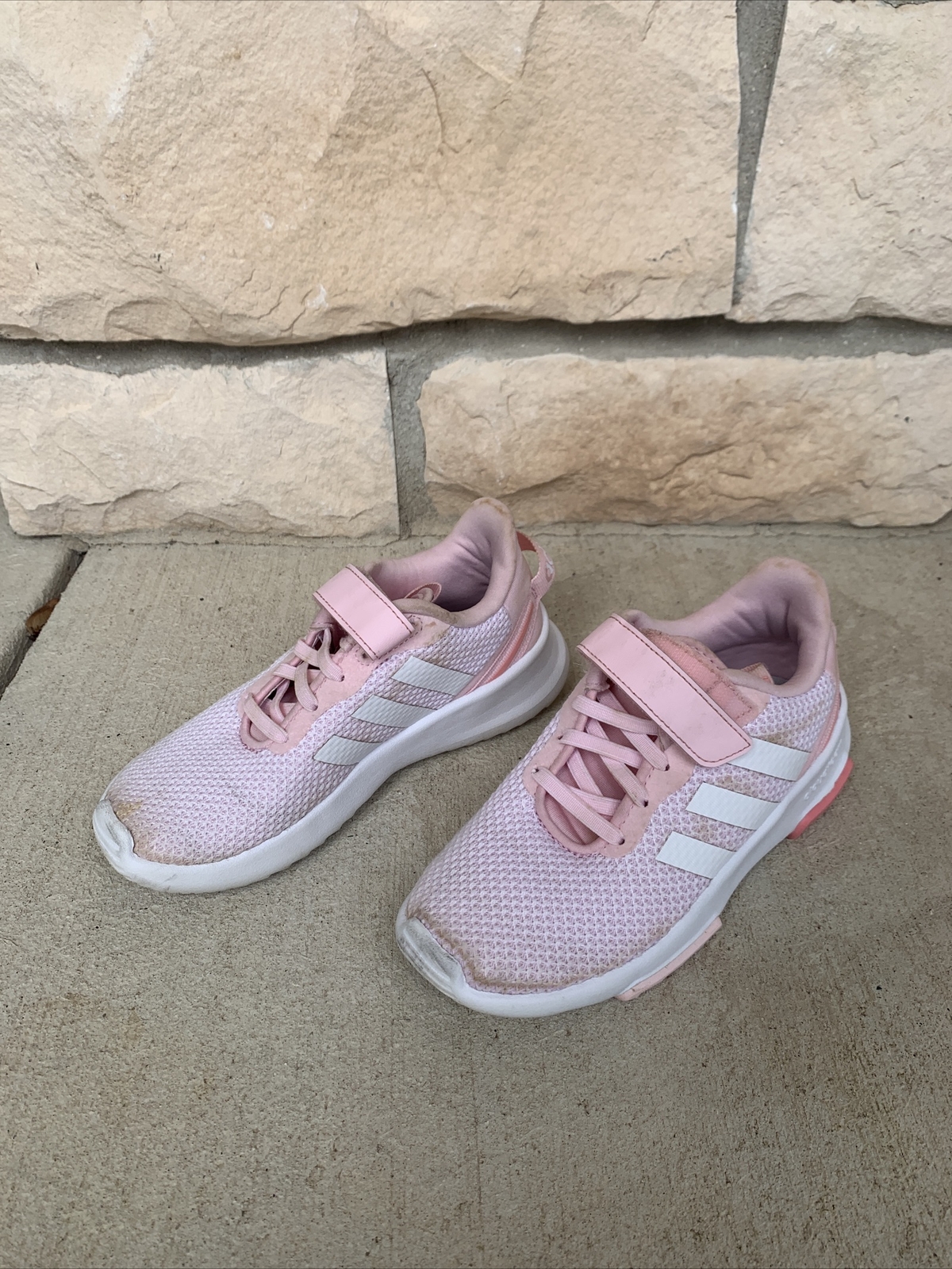 Adidas Racer TR 2.0 FZ0069 Sneaker Pink White Toddler Girl's Size