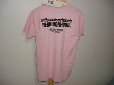 2020 AntiSocial Social Club x Neighborhood Cambered Pink Tee