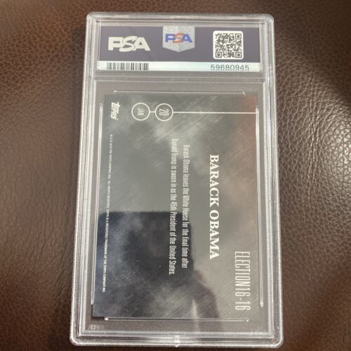 PSA 10 2016 TOPPS NOW ELECCIÓN #16-16 BARACK OBAMA - DEJA GEMA CASA BLANCA COMO NUEVO - Imagen 2 de 2