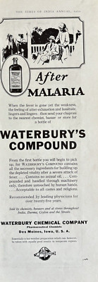 1930 Waterbury Chemica Co After Malaria Compound Des Moines Ia Rare VTG Print Ad