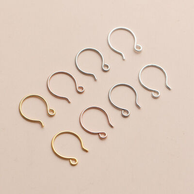 Sterling Silver Simple Earrings Jewelry DIY Hook Wire A1423