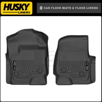 Husky WeatherBeater Floor Mats for 17-25 Ford F250 F350 F450 F550 w/ Vinyl Floor