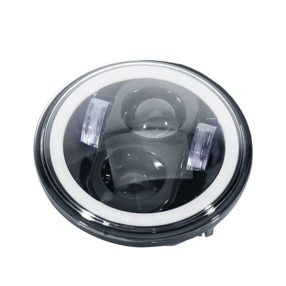 5-3/4 5.75" Halo LED Headlight + 4.5inch Halo Passing Lamp For Aprilia Ducati - Image 3 of 4