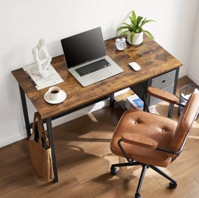 Standing Desk With Drawers Home Office Desk Efficient Space Saving Easy Assembly