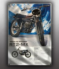VINTAGE YAMAHA RT2-MX RT2 MOTORCYCLE BANNER