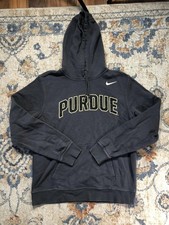 Purdue Boilermakers Hoodie Sweatshirt Mens Large Black NCAA Football Nike