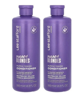 LEE STAFFORD BLEACH BLONDES PURPLE TONING Conditioner 500ml - 2er Pack