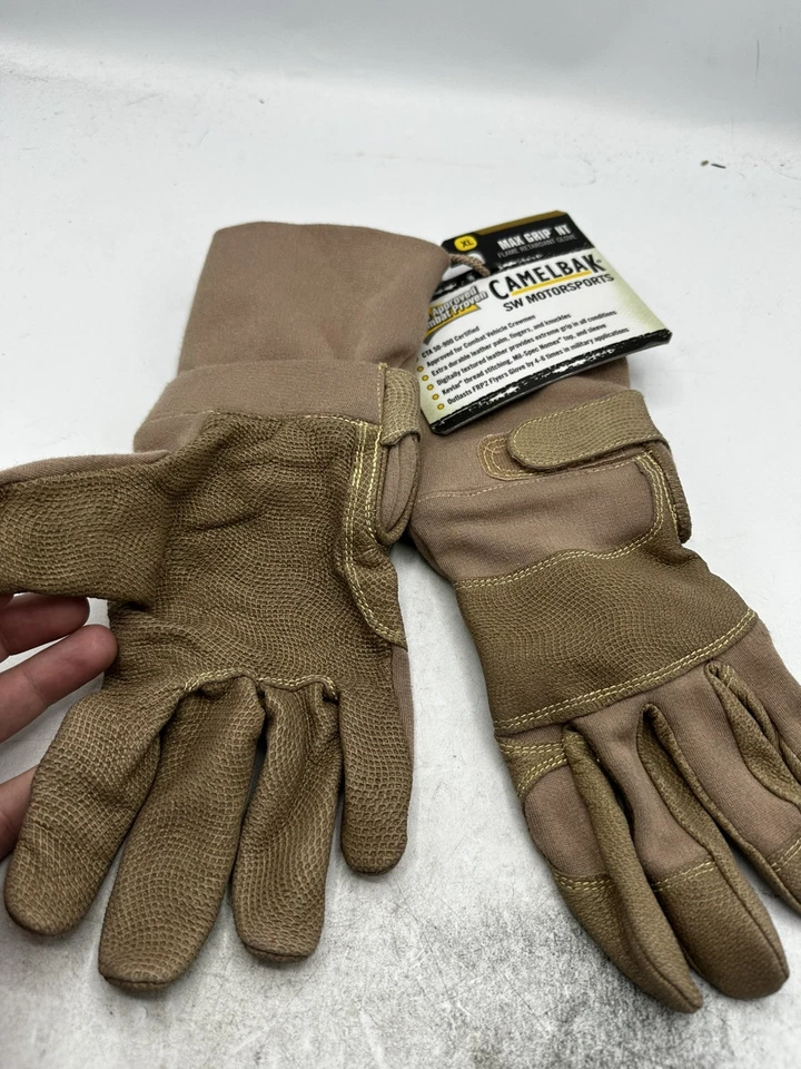 Огнестойкие перчатки CamelBak Max Grip NT военные X-LARG ЖЕЛТОВАТО-КОРИЧНЕВЫЕ FDE FROG койот - Изображение 4 из 4