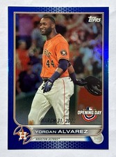 2022 Topps Opening Day Yordan Alvarez #106 Blue Foil Houston Astros 18C