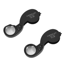 2Pcs Alloy 40X Magnification Loupe Jewelry Eye Glass Printing Magnifier bq