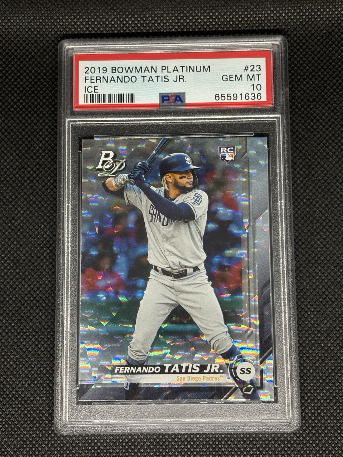 2019 Bowman Platinum Fernando Tatis Jr. RC Ice Rookie #23b Padres PSA 10