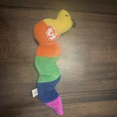 Ty Beanie Baby Inch Rainbow Worm 1995 Retired Original Plush
