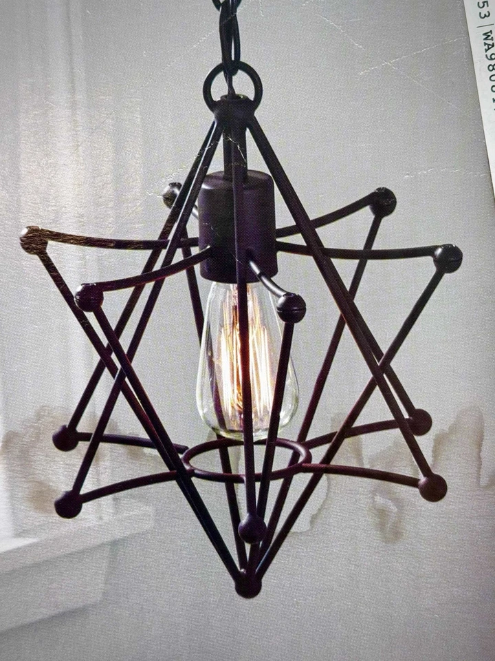 Allen + Roth, Bronce envejecido Francés Campo/Casa Geométrica Colgante Luz NUEVA OBX Foto 2 de 4