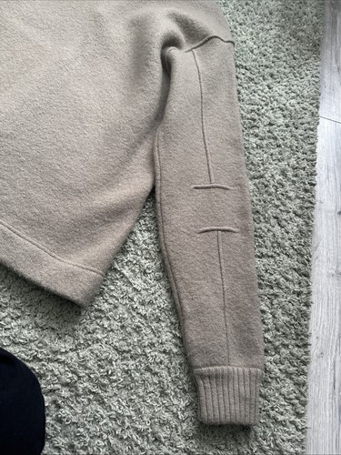 FRED PERRY Warm Chunky Knit Full Zip Funnel Neck Cardigan Jumper XXL 100% Wool - Picture 15 of 15