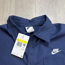 Nike Club Men's Short Sleeve Oxford Shirt Size Small Mechanic Tech Oversized New