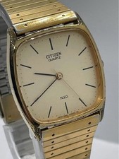 Citizen Quartz Tank Style Gold Tone Watch Battery Replaced