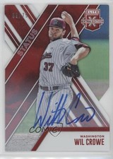 2017 Panini Elite Extra Edition Status Red Die-Cut 59/75 Wil Crowe #65 Auto b4a