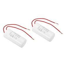 2 x CBB60 30uF Run Capacitor AC450V 50/60Hz with 2 Wire 16cm for Water Pump
