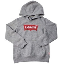 Levi's Boy's Oversized Fit Soft Cozy Fleece Hoodie Sharkskin, M 8 