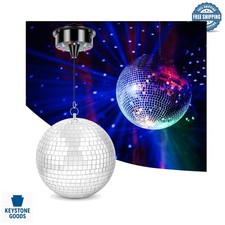 8-Inch LED Rotating Disco Ball with Light Motor - Party, DJ, Club Decor