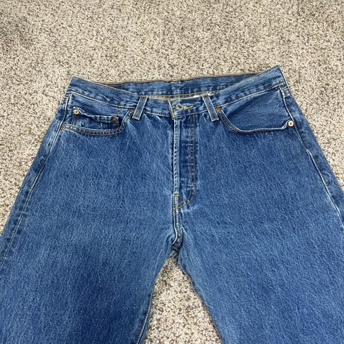 Levis 501XX Jeans Mens 34x32 (32x30.5) Original Straight Button Fly Denim - Picture 3 of 14