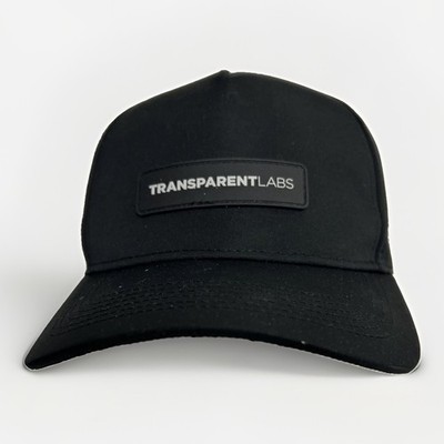 Transparent Labs SnapBack Vented Breathable Hat Adjustable Black 