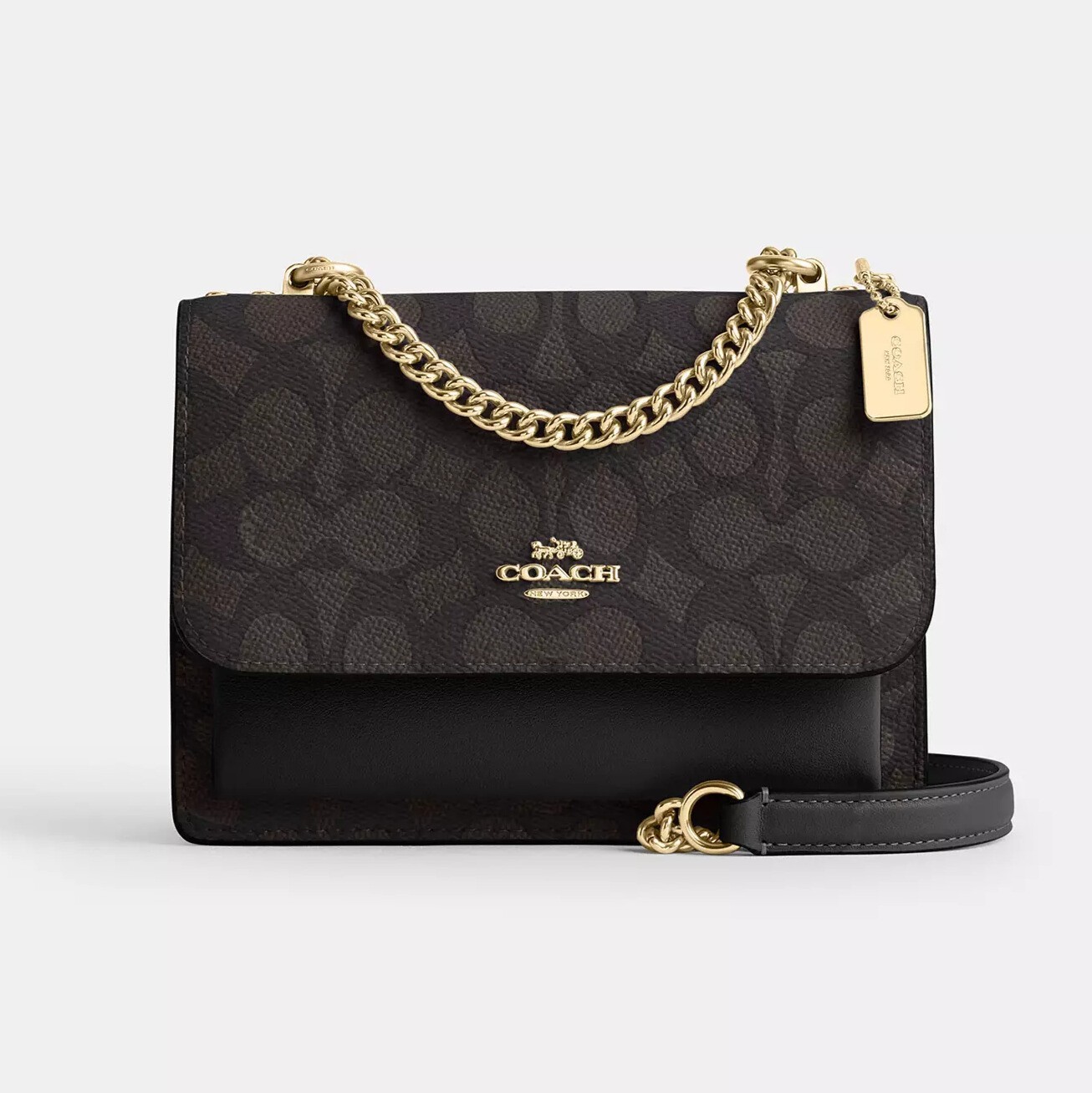 Coach Mini Klare Crossbody Bag in Signature Canvas Walnut/Black NWT