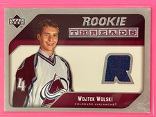 2005-06 Upper Deck Wojtek Wolski Rookie Threads Jersey RC #RT-WW Hockey