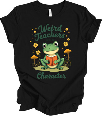 Weird Teachers Build Character Art Funny Frog Design Gift Idea  T-shirt