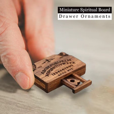 Mini Ouija Board Retro Miniature Spirit Board With Drawer Wooden Miniatures - UK