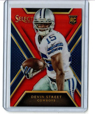 DEVIN STREET 2014 Select #161 ROOKIE RED PRIZM #/99 Dallas Cowboys RC