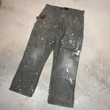 Wrangler Riggs Workwear Ranger Pants Mens 36x30 Grey Green Ripstop 3W060LD Cargo