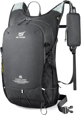SKYSPER 15L Wanderrucksack Leichter Rucksack Wandern, Unisex, in dunkelgrau