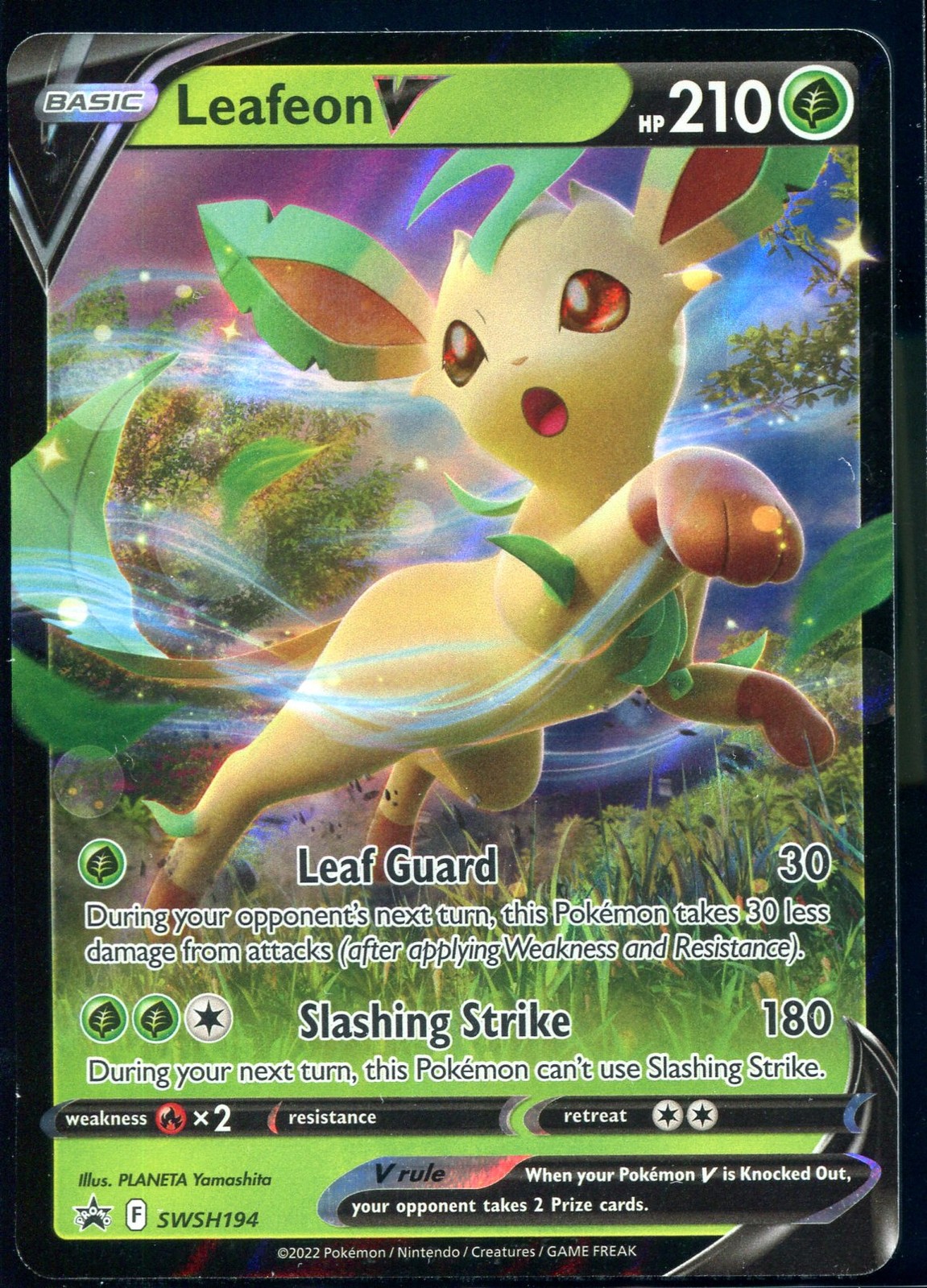 LEAFEON V SWSH194 PROMO SWSH BLACK STAR Pokemon NEAR MINT