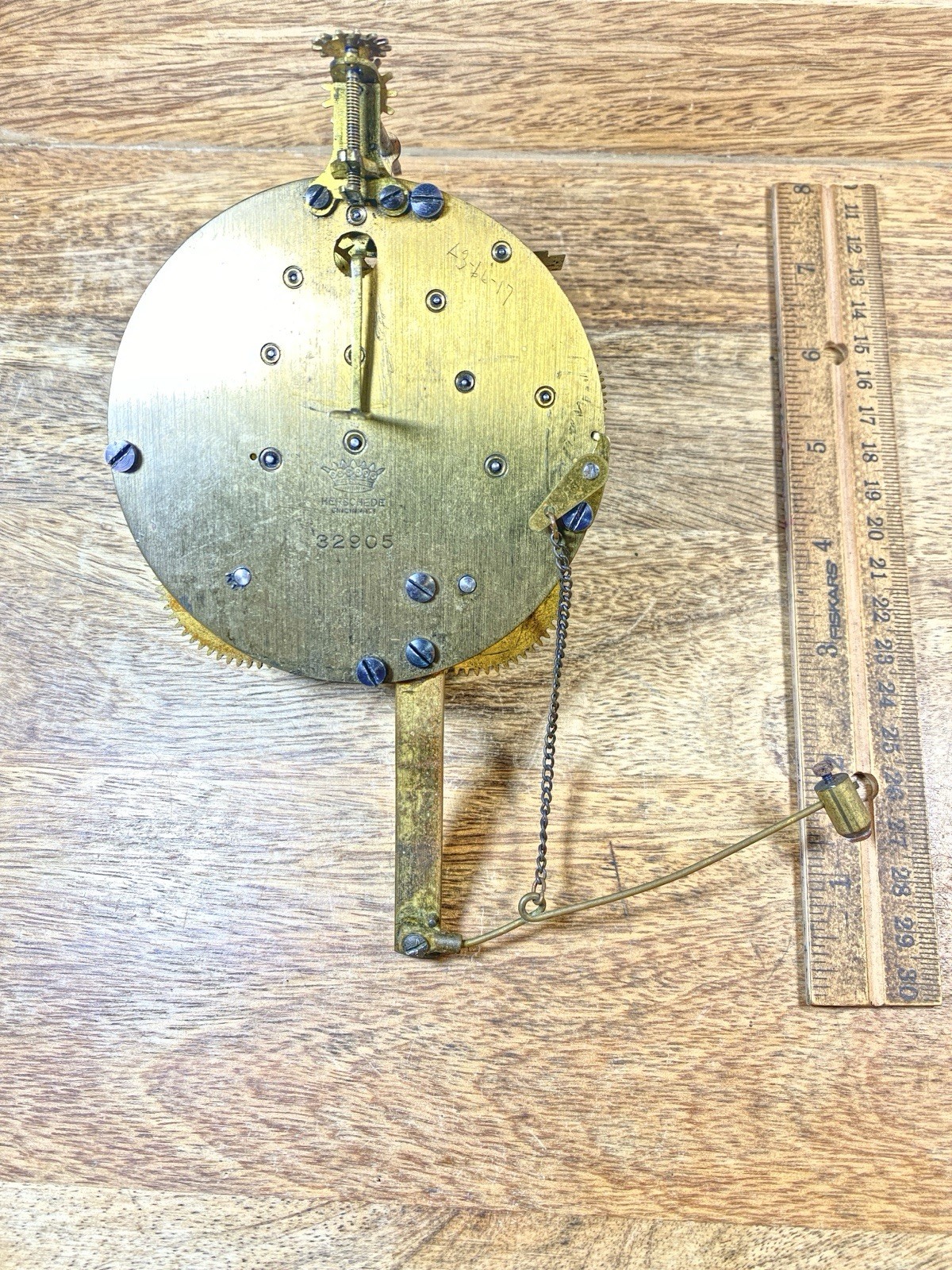 Herschede Clock Movement Strike Side 3rd Wheel (See Pics To ID Mvmt)  (KD2681)