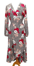 WALLIS Size 10 Women's Multicoloured Floral Wrap Dress. New with Tags