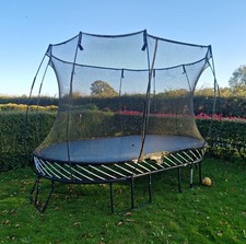 oval Springfield 14ft x 7ft trampoline with safety net