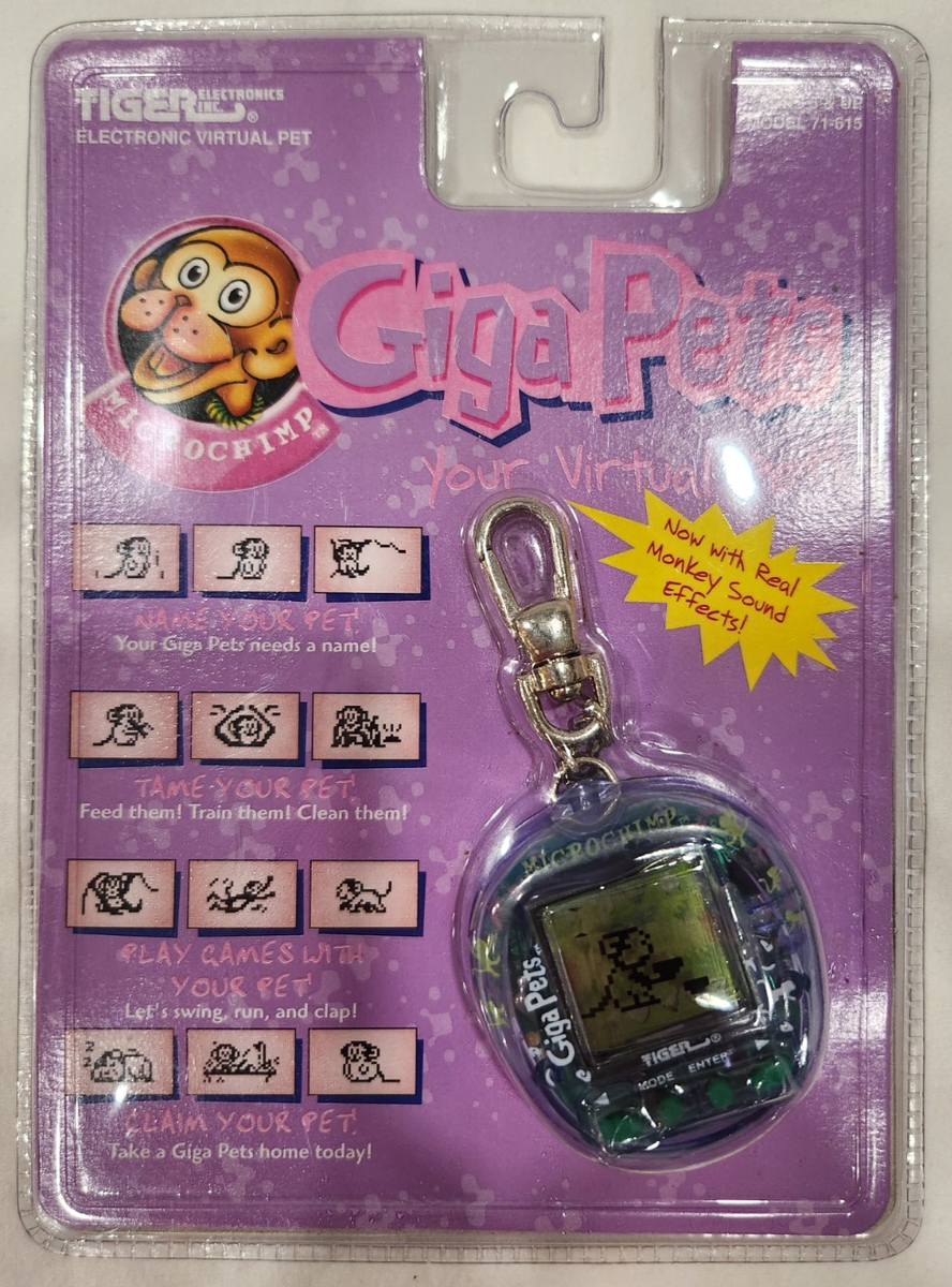 【新品】Giga Pets MICROCHIMP(チンパンジー) Giga Pets Microchimp Monkey Virtual Pet Tiger Electronics 1997 for