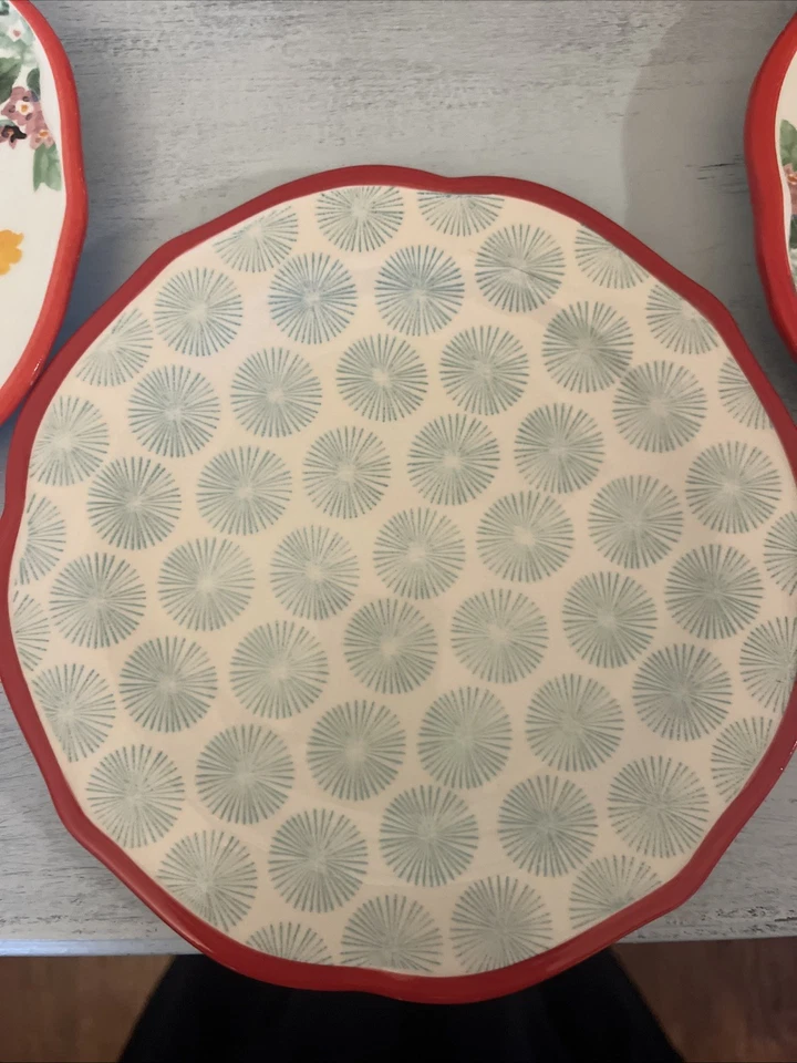 Pioneer Woman цветочный фарфор 8 тарелок набор из 6 обеденных салатов десертов - Изображение 3 из 4