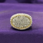 HSN Emma Skye Oval Crystal Stainless Steel 2-Tone Ring Size 6 — photo 2