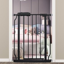Narrow Walk Through Baby Gate 24.02-29.13 Inch Wide Auto Close Tension Black ...