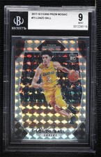 2017-18 Panini Prizm Mosaic Lonzo Ball #73 BGS 9 MINT 10n3