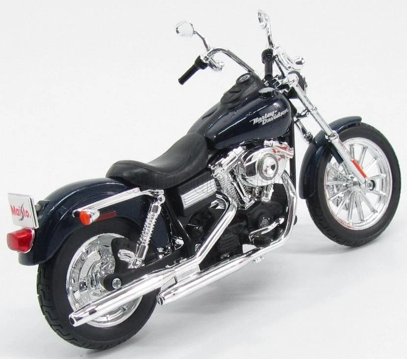 MODELLINO MOTO STATICO MAISTO HARLEY DAVIDSON FXDBI DYNA STREETBOB 2006 BLU 1/12 - Immagine 2 di 4