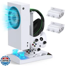 Charger Stand Cooling Fan for Xbox Series S Console/Controller,Du