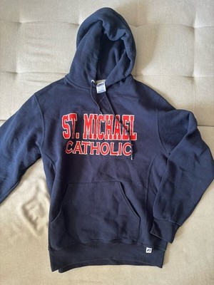 Russell Athletic Herren Hoodie blau ST. MICHAEL CATHOLIC Logo Gr. M