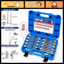 20-piece Long Ball End Hex Bit Socket Set Extra Long Allen Sockets Sae Metri