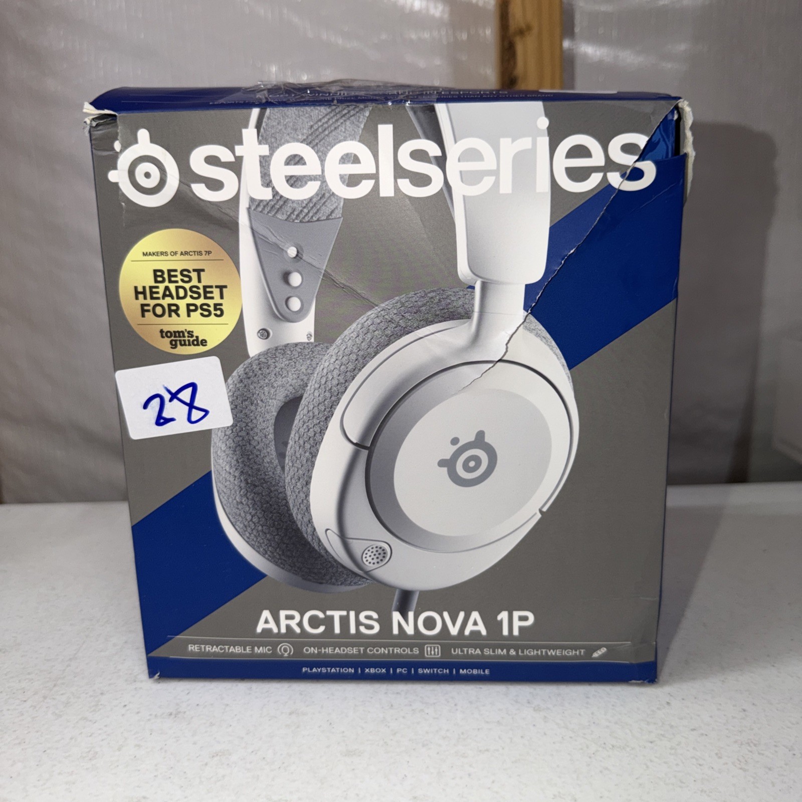 SteelSeries - Arctis Nova 1P Wired Gaming Headset for PS5, and PS4 - White