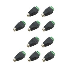 10X New Speaker Wire Cable To Audio Female RCA Connector Adapter Jack Plug