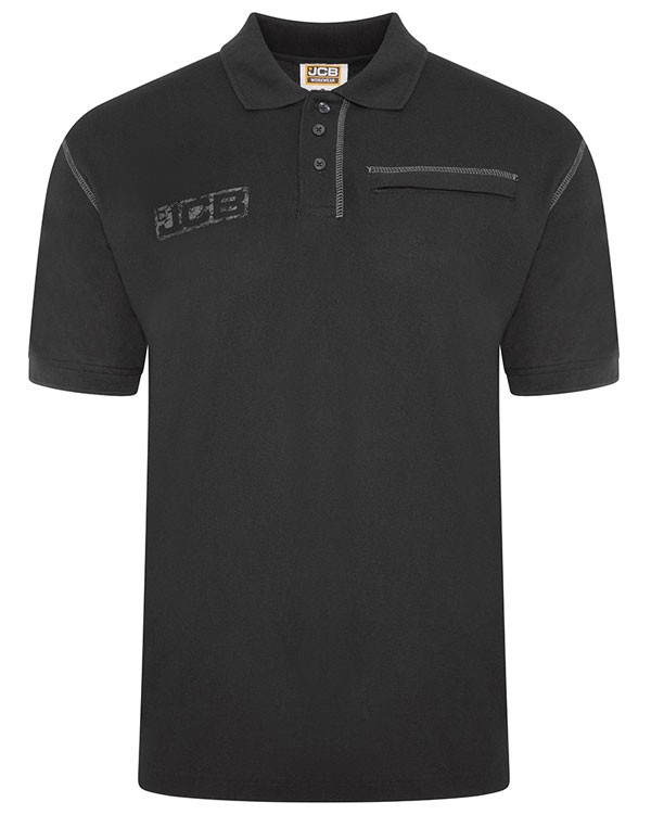 Jcb Workwear Trade Work Short Sleeve Polo Black Size 3XL